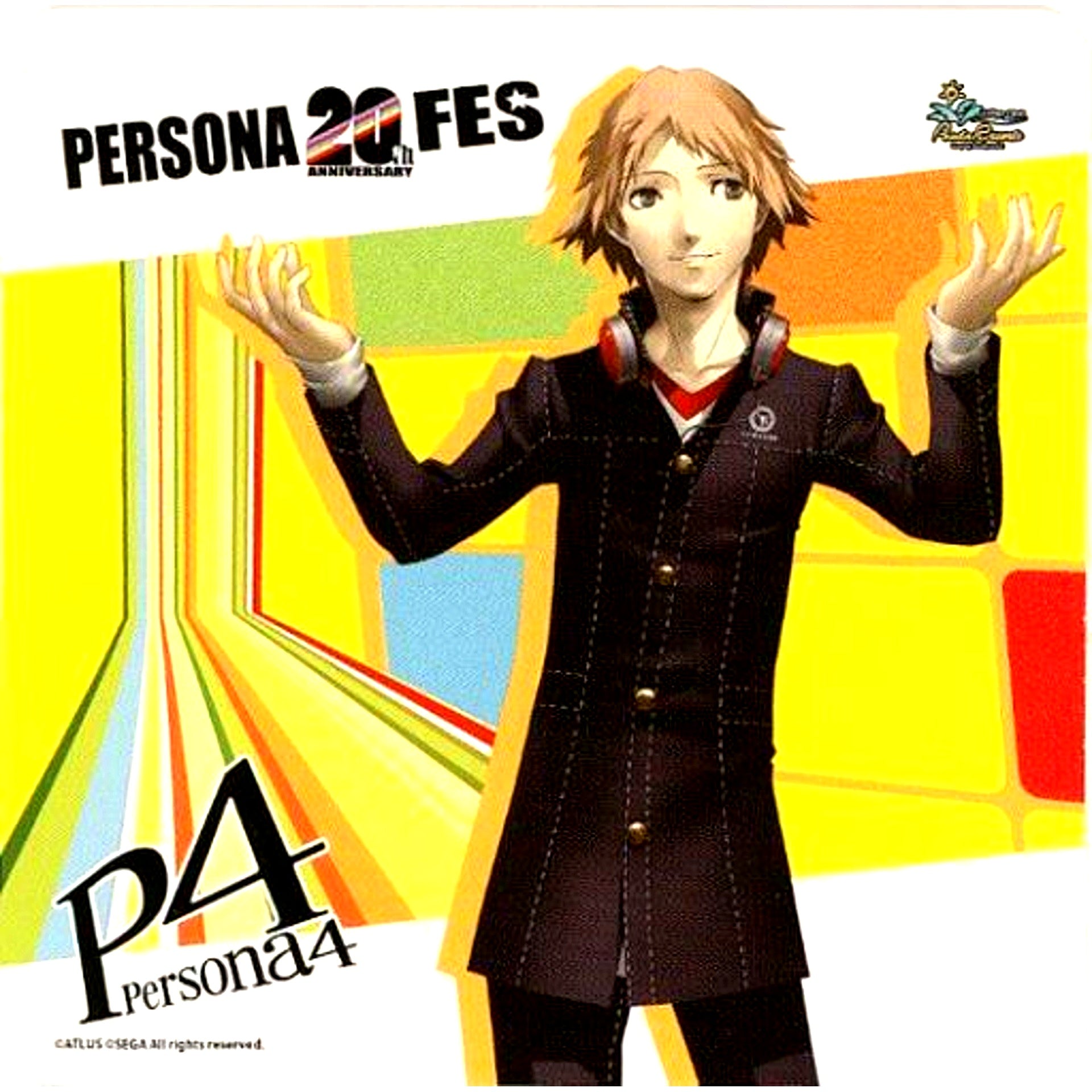 Yosuke Hanamura Persona 4 Original Coaster Persona 20th Fes x Pasela Collabo Cafe Menu Order Bonus [USED]