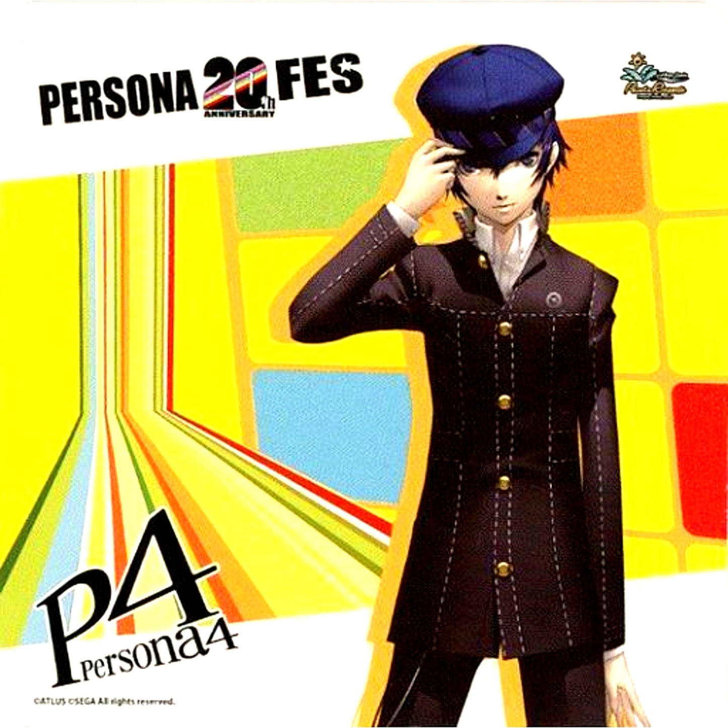 Naoto Shirogane Persona 4 Original Coaster Persona 20th Fes x Pasela Collabo Cafe Menu Order Bonus [USED]