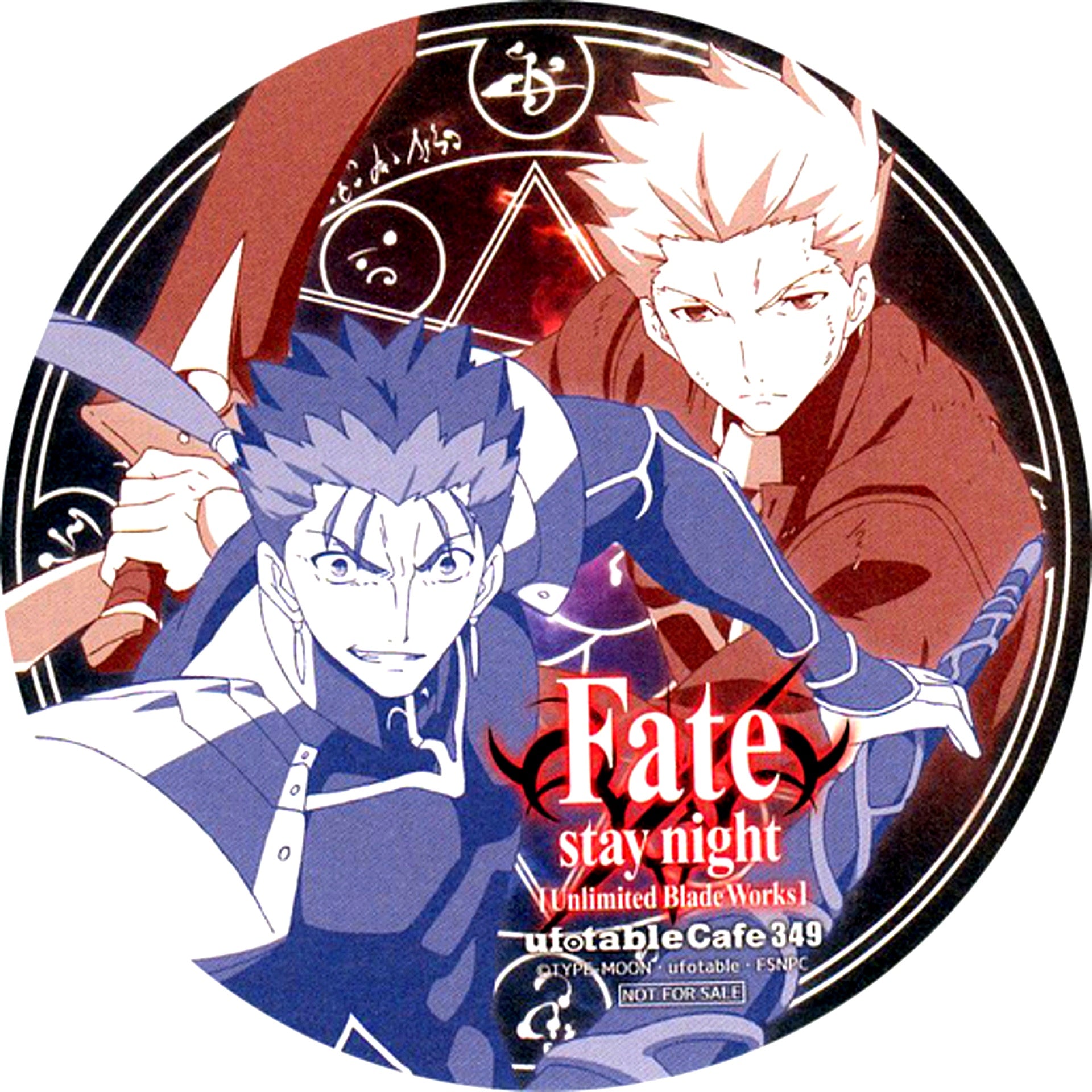 Archer & Lancer Cafe Coaster Fate/stay night Unlimited Blade Works Cafe Drink Order Bonus [USED]