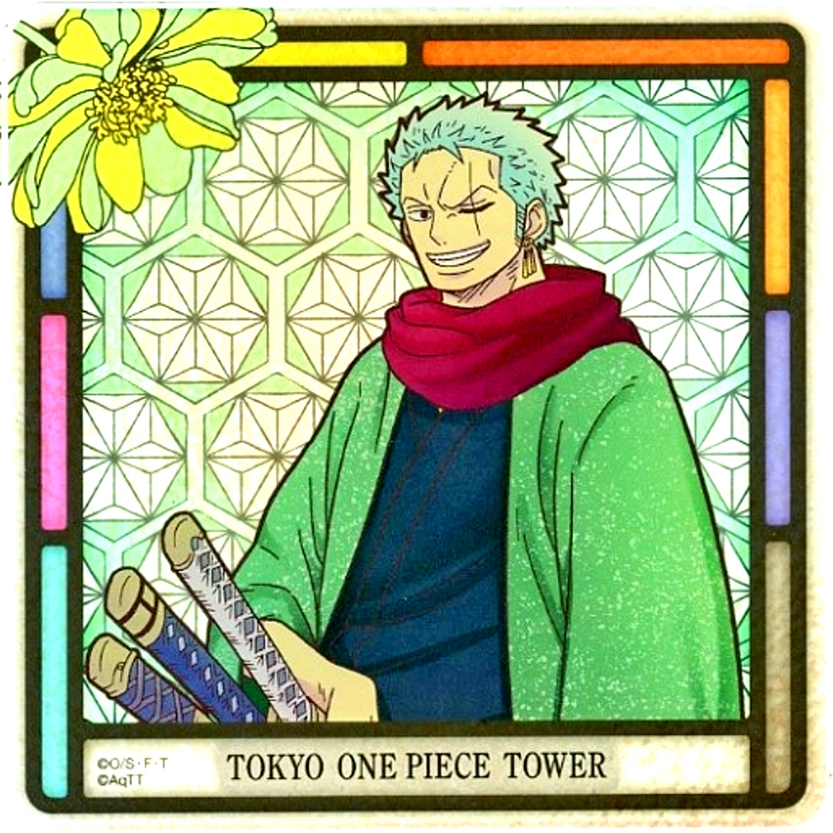 Roronoa Zoro ONE PIECE Mugiwara Store Tokyo ONE PIECE Tower 5th Anniversary Acrylic Coaster [USED]