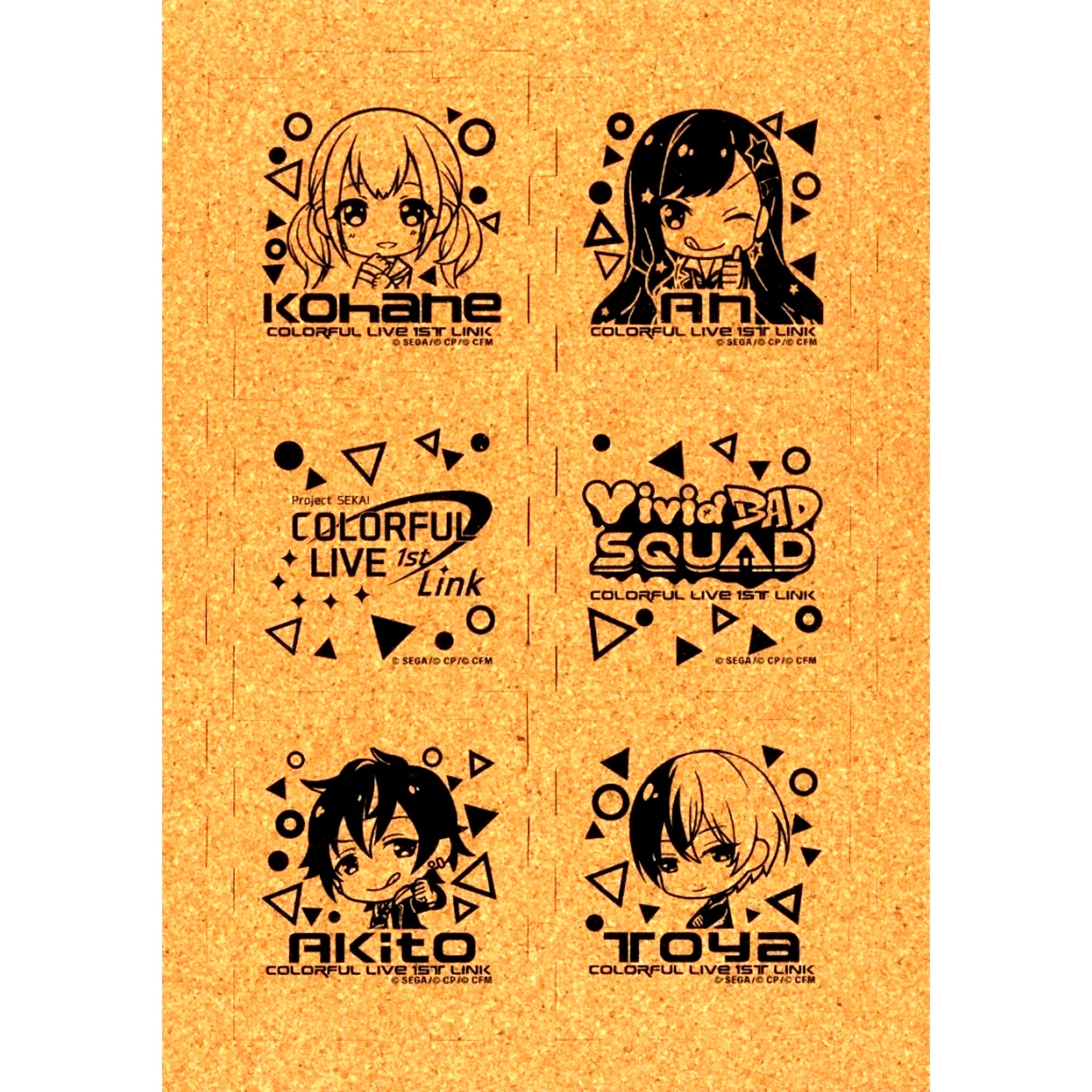 Vivid BAD SQUAD Cork Coaster Set Project Sekai Colorful Live 1st Link [USED]