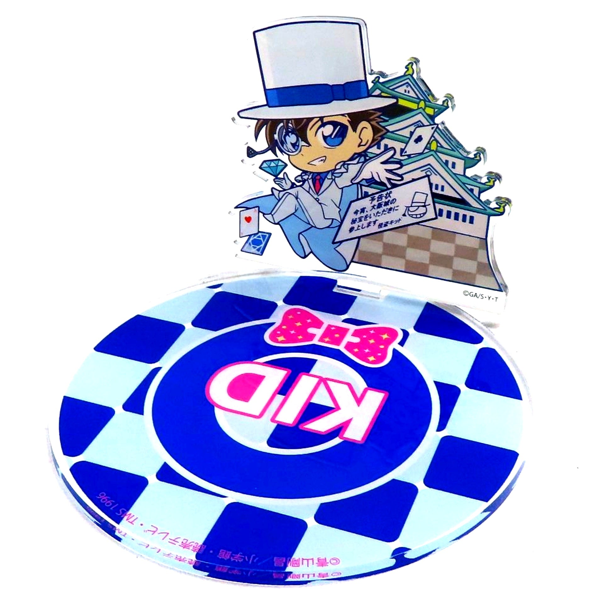 Kaito Kid Detective Conan Osaka Castle Honjin SPECIAL SHOP Acrylic Stand Coaster [USED]