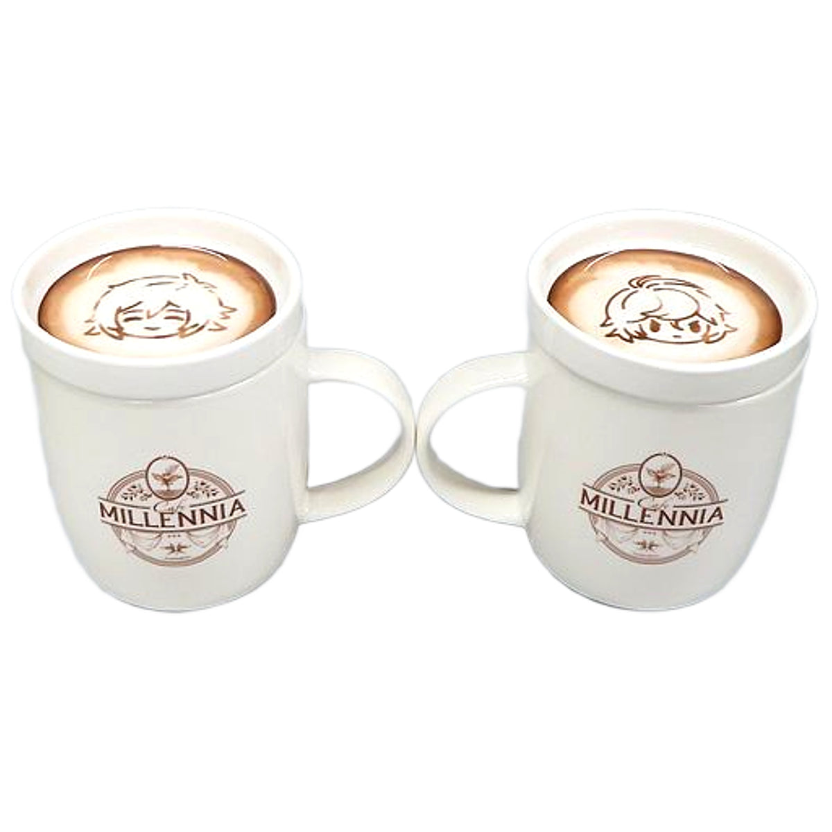 Sandalphon Lucifer GRANBLUE FANTASY Cafe Millenia Mug Set with Lid Granblue Fest 2021 Limited Mug [USED]