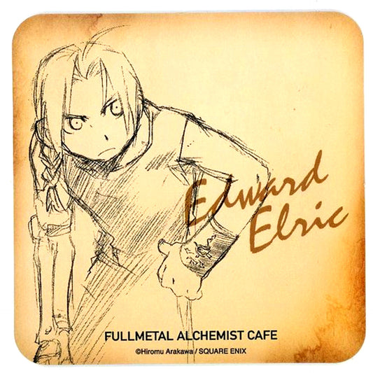 Edward Elric Tokyo Exclusive Coaster Fullmetal Alchemist Cafe 2019 in Anipara Cafe Vol. 2 Collaboration Menu Order Bonus [USED]