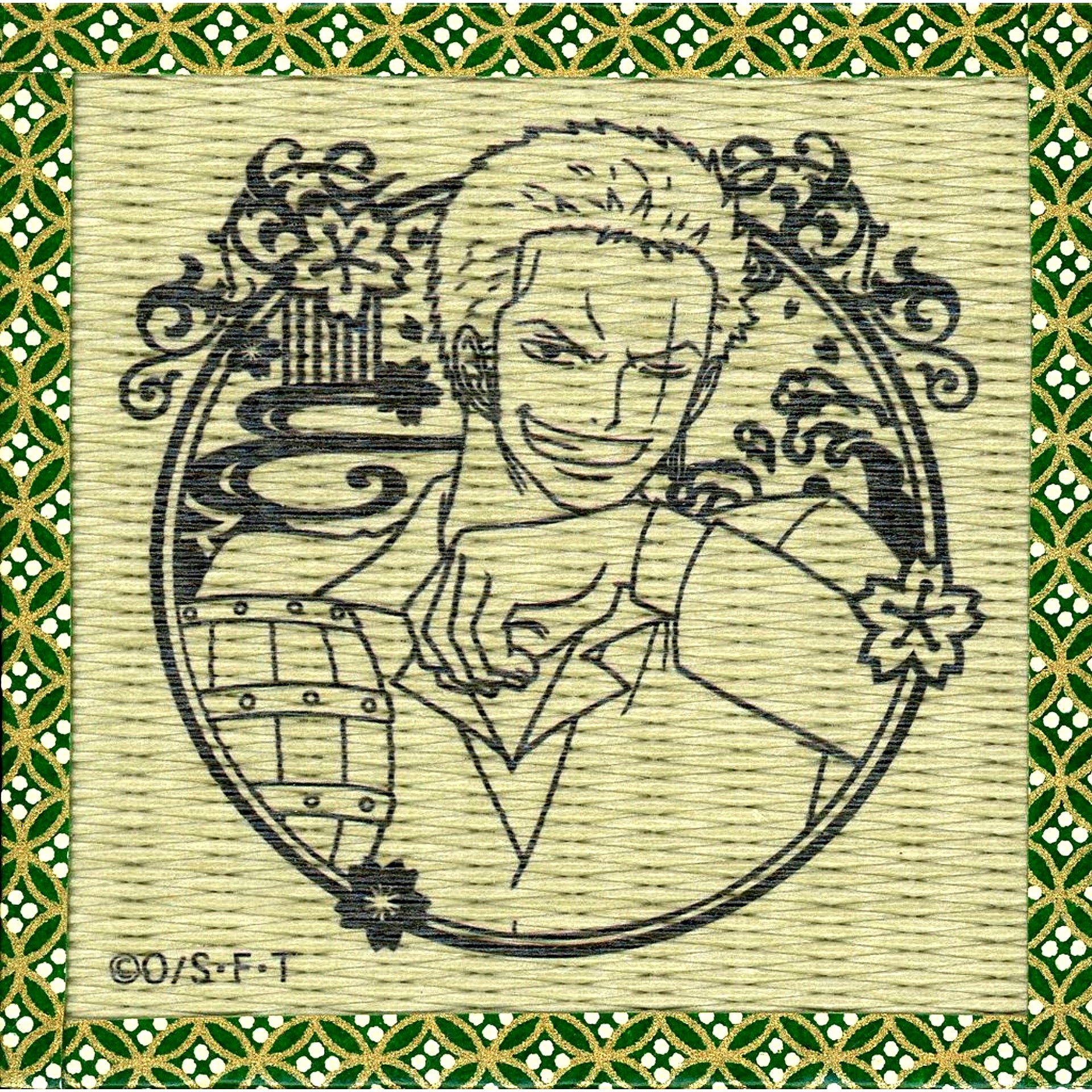 Roronoa Zoro ONE PIECE Tatami Coaster 2018 [USED]