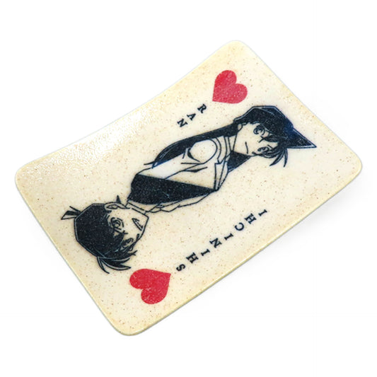 Shinichi Kudo Mori Ran Detective Conan Playing Card Plate Plate [USED]