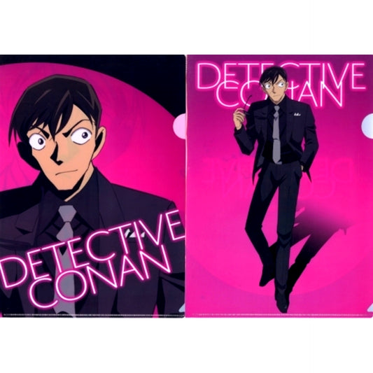 Wataru Takagi L Prize A4 Clear File Set of 2 Sega Lucky Kuji Detective Conan Secret suit collection [USED]
