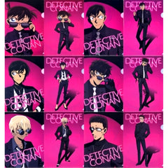 Set of 6 L Prize A4 Clear File Set of 2 Sega Lucky Kuji Detective Conan Secret suit collection [USED]