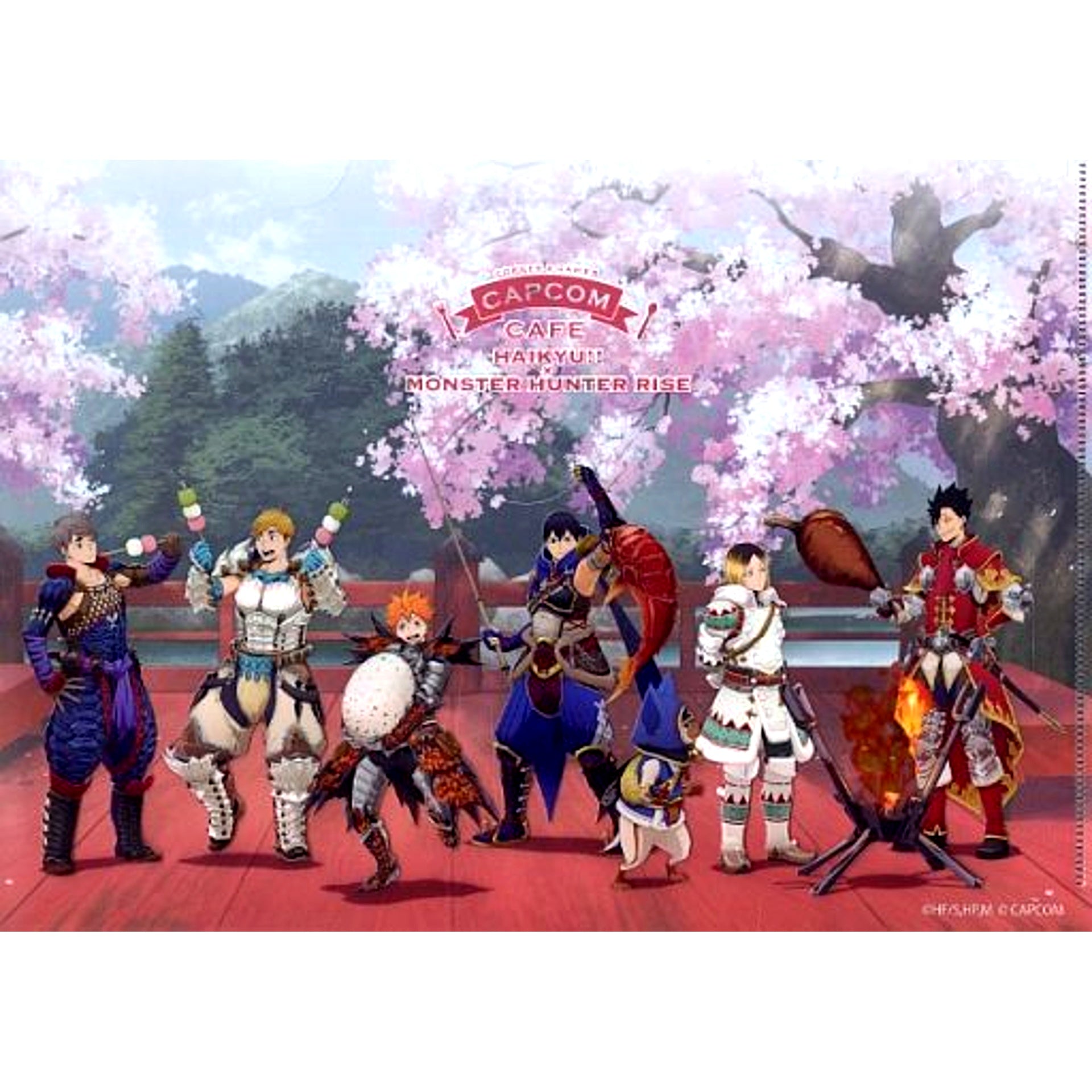 Group A4 Clear File CAPCOM CAFE x Haikyu!! x Monster Hunter Rise [USED]