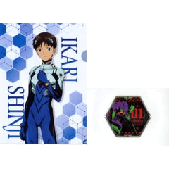 Evangelion Shinji Ikari Ichiban Kuji Eva Pilots Gather! A4 Clear File & Sticker Set Prize H [USED]