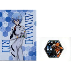 Evangelion Rei Ayanami White Plug Suit Ichiban Kuji Eva Pilots Gather! A4 Clear File & Sticker Set Prize H [USED]