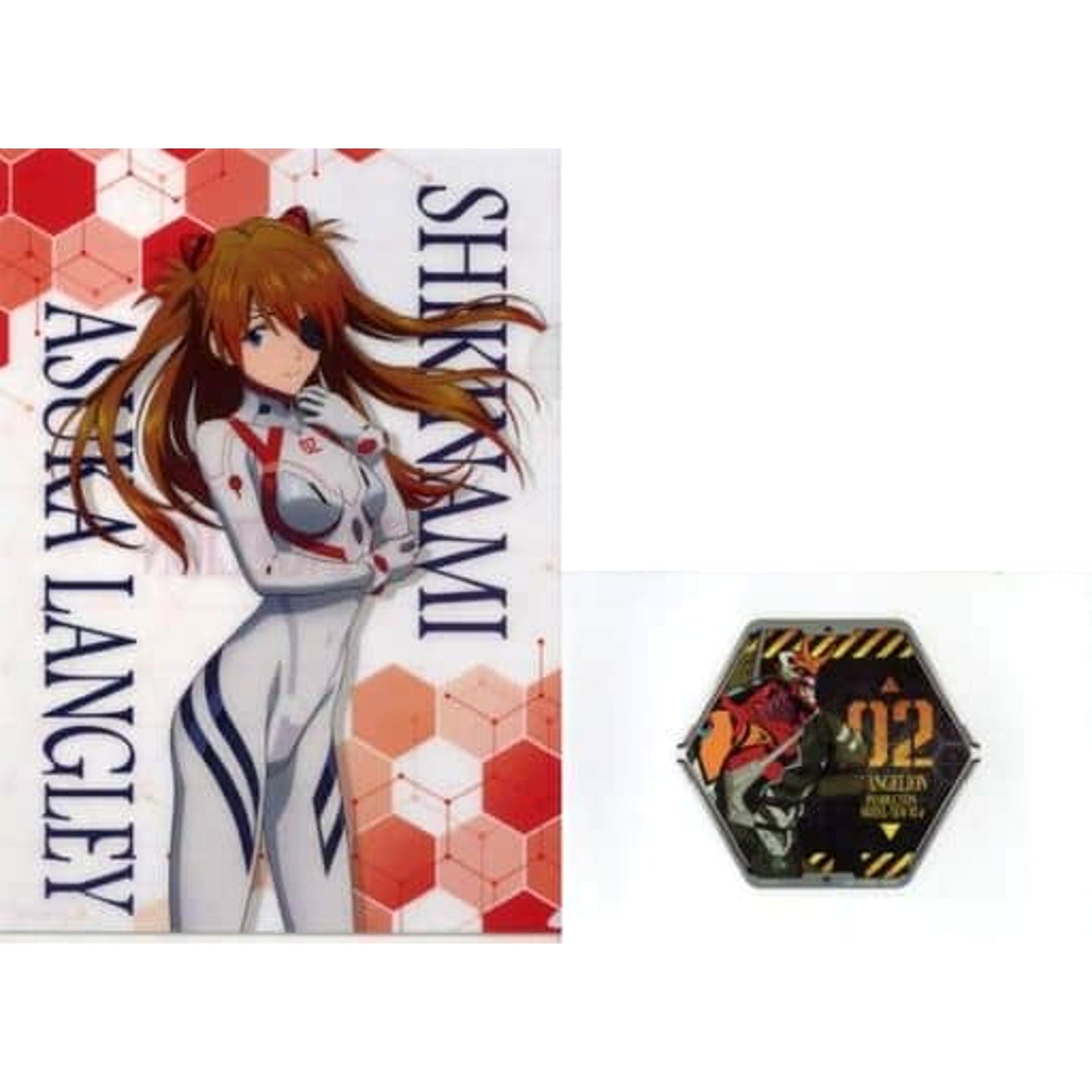 Evangelion Asuka Shikinami Langley White Plug Suit Ichiban Kuji Eva Pilots Gather! A4 Clear File & Sticker Set Prize H [USED]