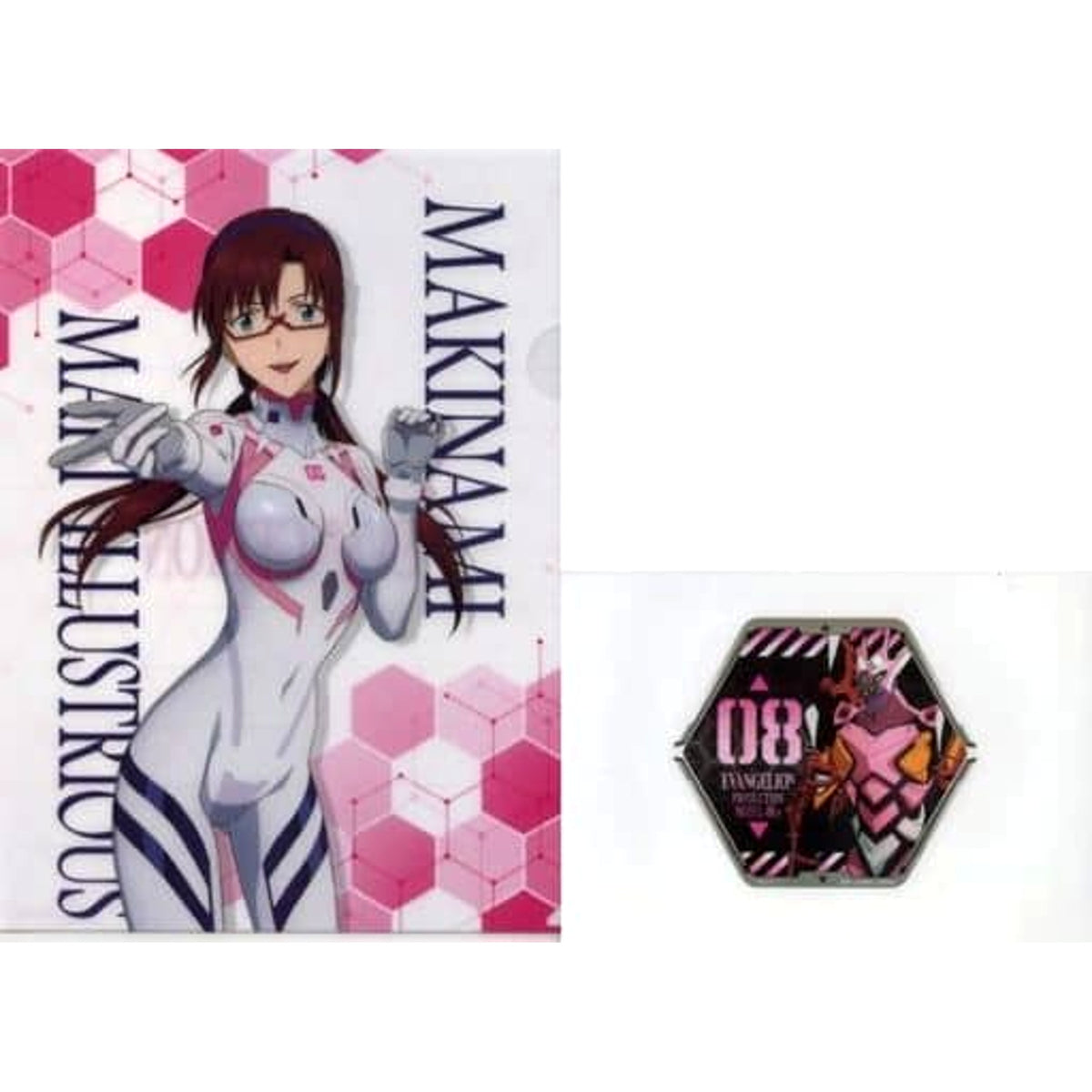 Evangelion Makinami Mari Illustrious White Plug Suit Ichiban Kuji Eva Pilots Gather! A4 Clear File & Sticker Set Prize H [USED]