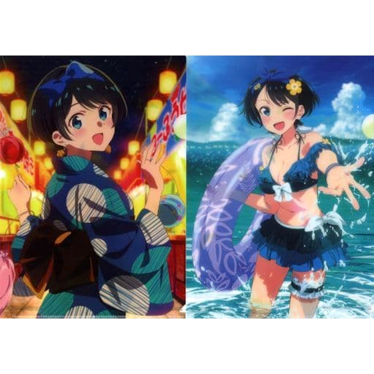 Rent-a-Girlfriend Ruka Sarashina Ichiban Kuji Manzokudo 4 Natsumoyo, Koimoyo A4 File Folder Set Prize F [USED]