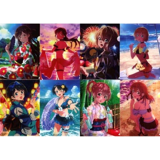 Rent-a-Girlfriend Chizuru Mizuhara & Others All 4 Types Set Ichiban Kuji Manzokudo 4 Natsumoyo, Koimoyo A4 File Folder Set Prize F [USED]