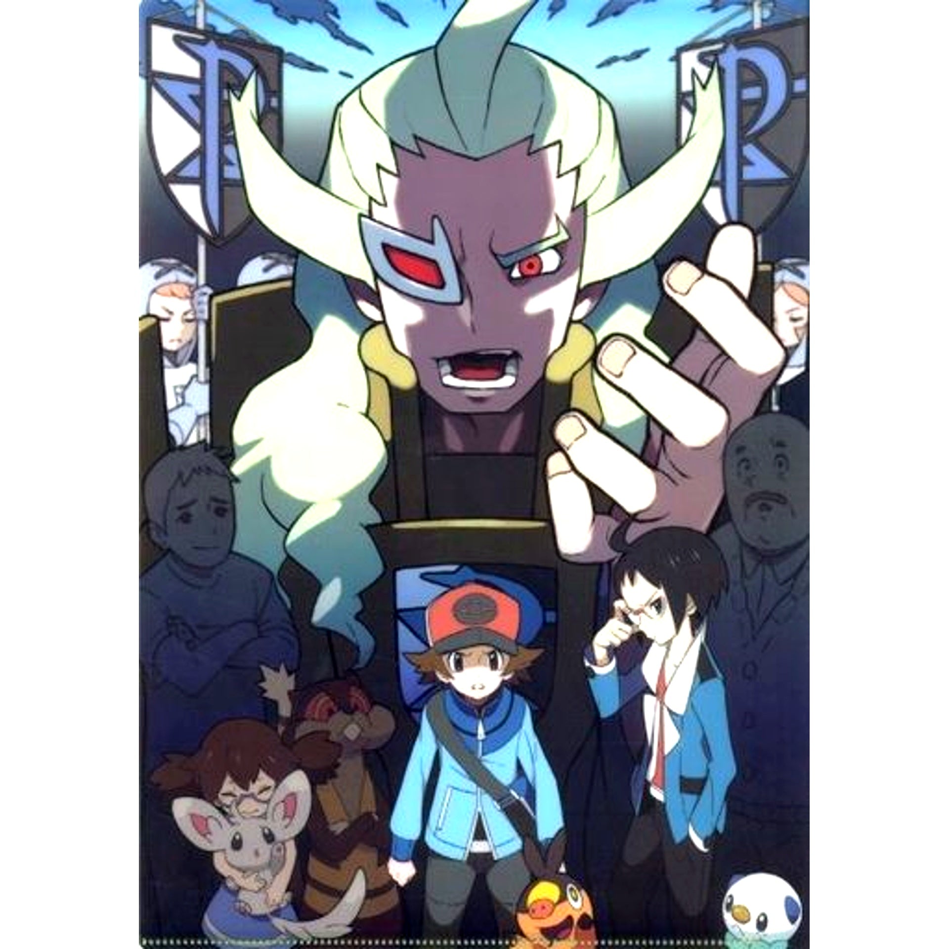 Collection 08 Ghetsis's Speech Pokemon Game Artworks by GAME FREAK A4 Clear File Pokemon Center Limited [USED]