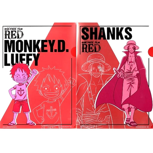 One Piece Film Red Monkey D. Luffy Childhood Shanks Ichiban Kuji A4 File Folder Set Prize I [USED]