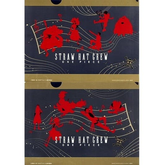 One Piece Film Red Straw Hat Pirates Straw Hat Crew Ichiban Kuji A4 File Folder Set Prize I [USED]