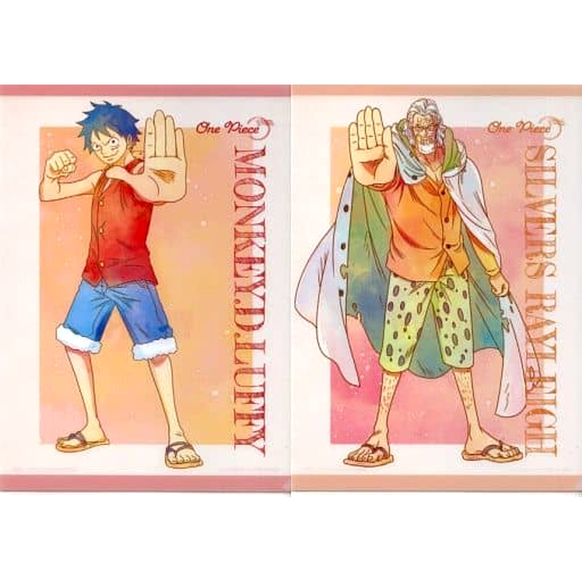One Piece Monkey D. Luffy Silvers Rayleigh Ichiban Kuji Emotional Stories A4 File Folder Set Prize H [USED]