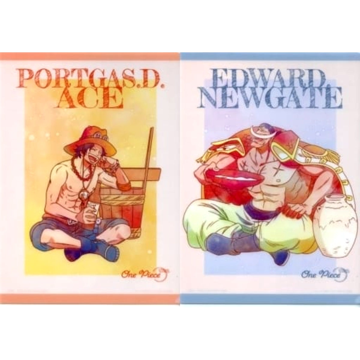 One Piece Portgas D. Ace Edward Newgate Ichiban Kuji Emotional Stories A4 File Folder Set Prize H [USED]