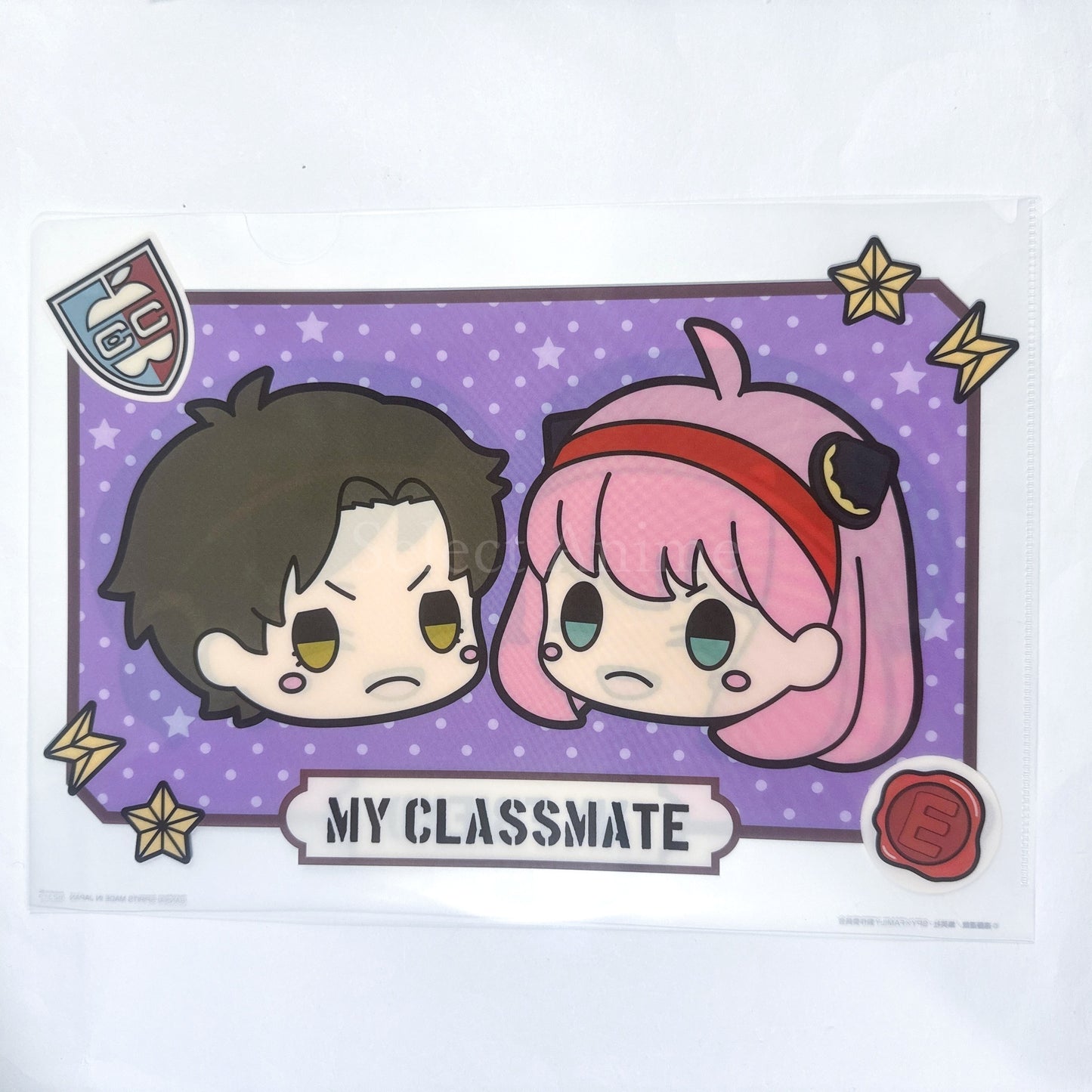 Anya & Damian Operation Friendship SPY x FAMILY Lovely Ordinary Days Ichiban Kuji Prize F-4 A4 Clear File & Sticker [USED]