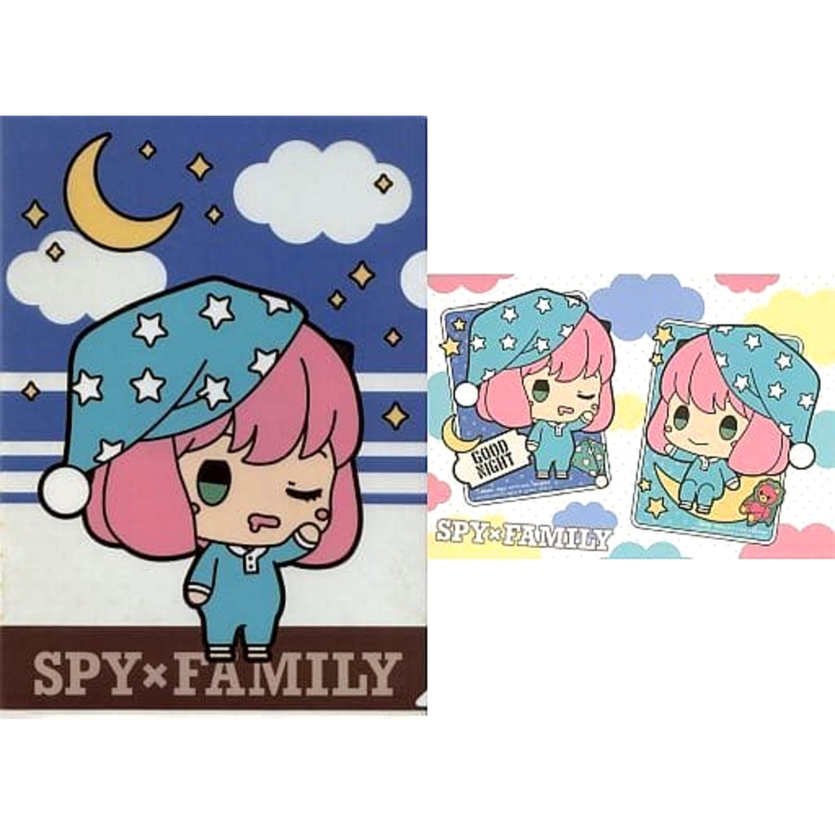 SPY x FAMILY Anya Forger Sleepy Ichiban Kuji Lovely Ordinary Days A4 Clear File & Sticker Prize F-5 [USED]