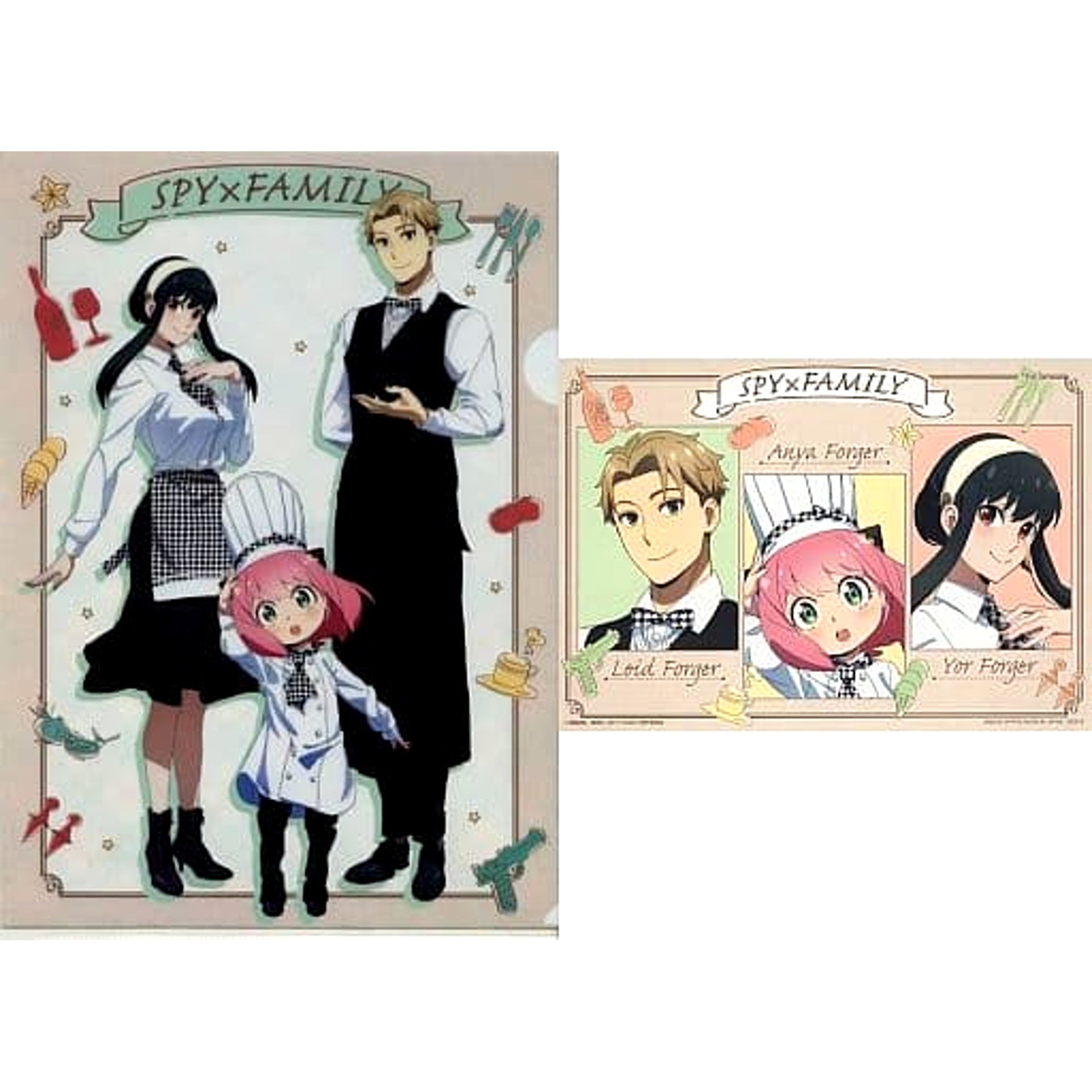 SPY x FAMILY Forger Family Cooking with Anya! Ichiban Kuji Lovely Ordinary Days A4 Clear File & Sticker Prize F-8 [USED]