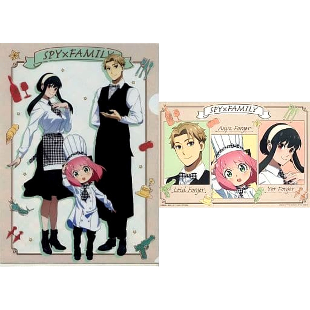 SPY x FAMILY Forger Family Cooking with Anya! Ichiban Kuji Lovely Ordinary Days A4 Clear File & Sticker Prize F-8 [USED]