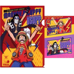 One Piece Film Red Luffy Usopp Ichiban Kuji More Beat A4 Clear File & Sticker Set Prize H [USED]