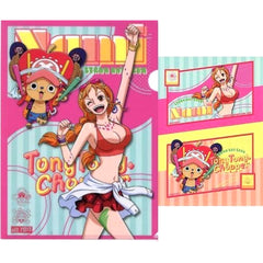 One Piece Film Red Nami Chopper Ichiban Kuji More Beat A4 Clear File & Sticker Set Prize H [USED]