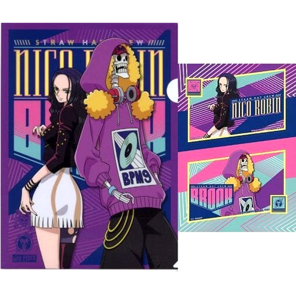 One Piece Film Red Robin Brook Ichiban Kuji More Beat A4 Clear File & Sticker Set Prize H [USED]