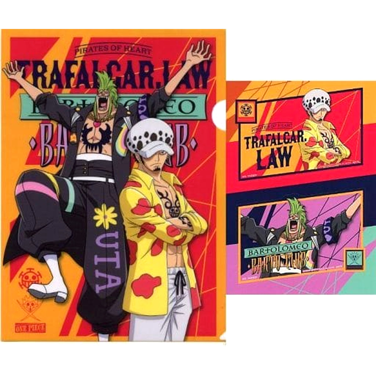 One Piece Film Red Law Bartolomero Ichiban Kuji More Beat A4 Clear File & Sticker Set Prize H [USED]