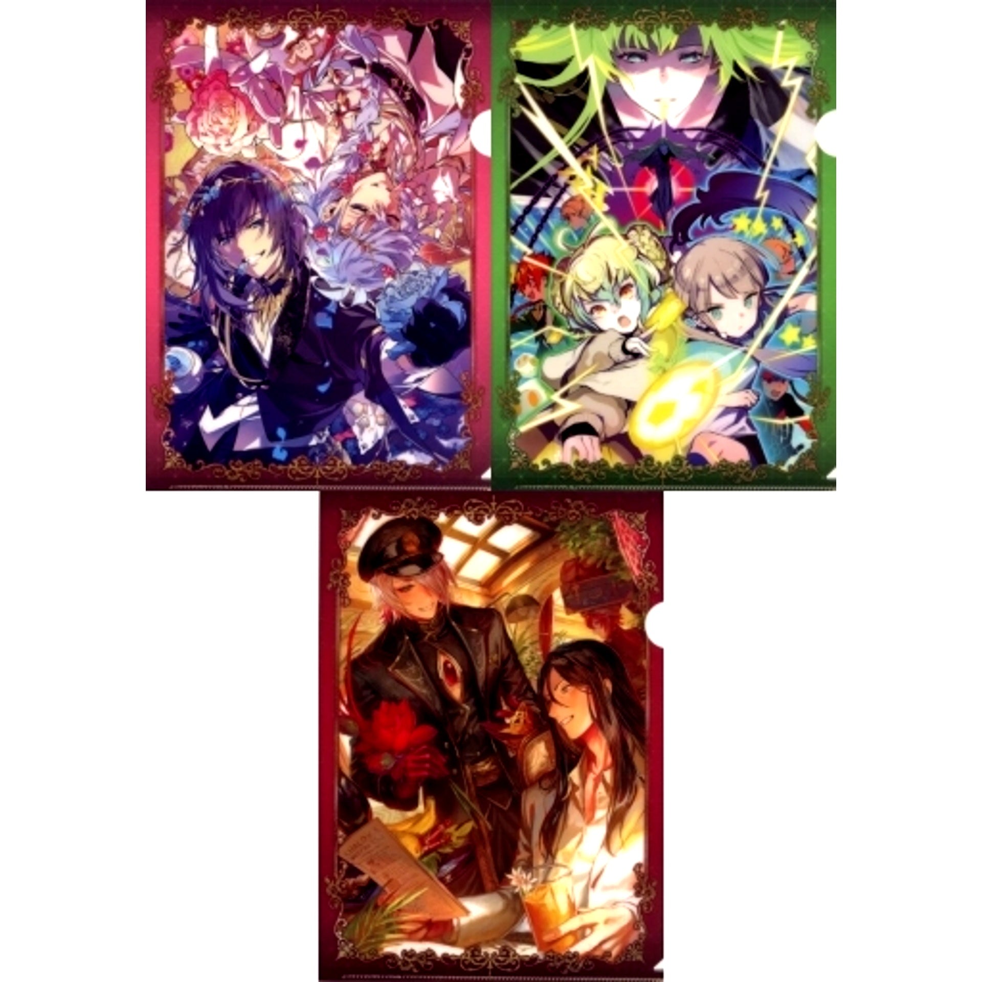 Set of 3 A Dream of One Night & Ultimate Harmony & Chaldea Express White Day Spectacles Fate/Grand Order A4 Clear File A Set Animate Girls Festival 2022 [USED]
