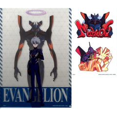 Evangelion Kaworu Nagisa Evangelion Mark.06 Ichiban Kuji Apostle, Attack A4 Clear File & Sticker Set Prize H [USED]