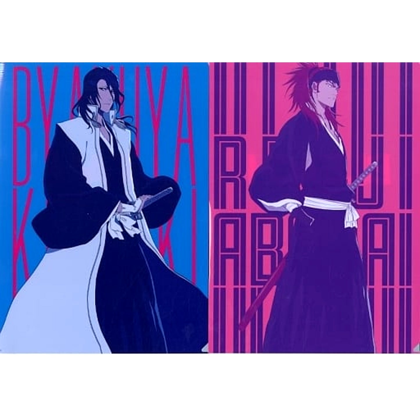 Bleach: Thousand Year Blood War Byakuya Kichiki Renji Abarai Ichiban Kuji Op.1 A4 File Folder Prize E [USED]