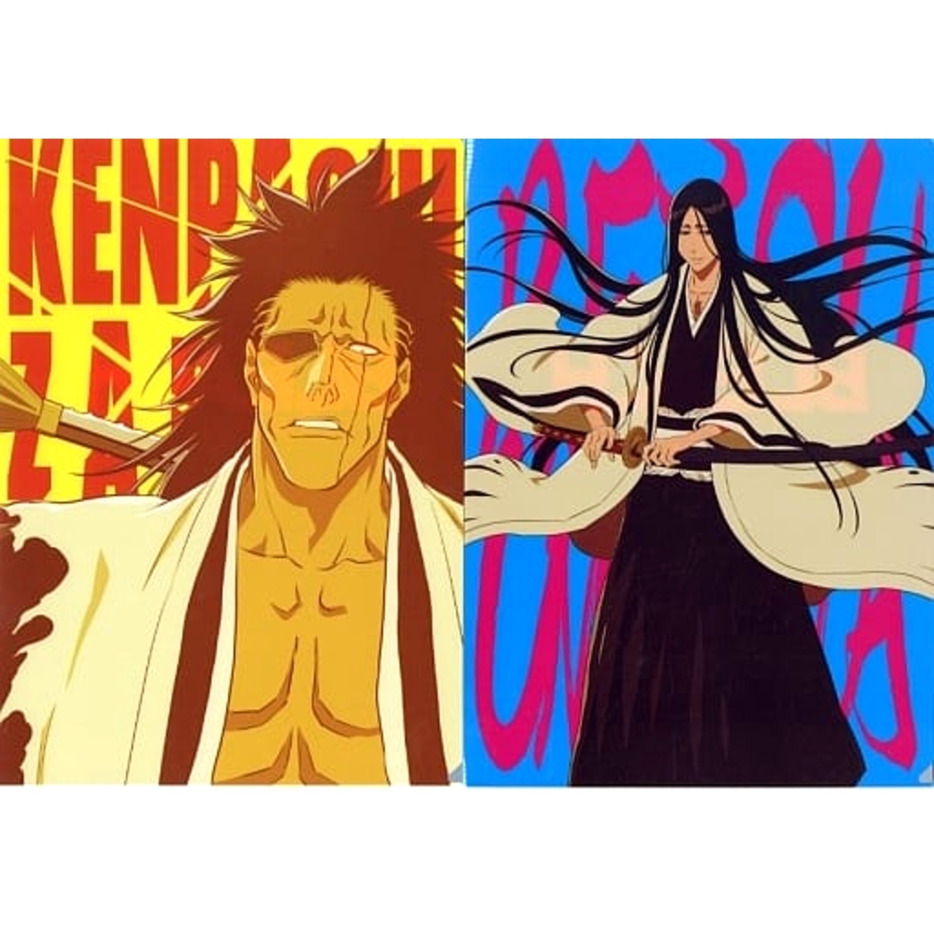 Bleach: Thousand Year Blood War Kenpachi Zaraki Retsu Unohana Ichiban Kuji Op.1 A4 File Folder Prize E [USED]
