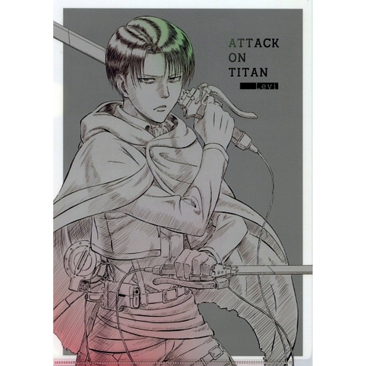 Levi Ackerman 2 WIT STUDIO Original Illustration Attack on Titan A4 Clear File [USED]