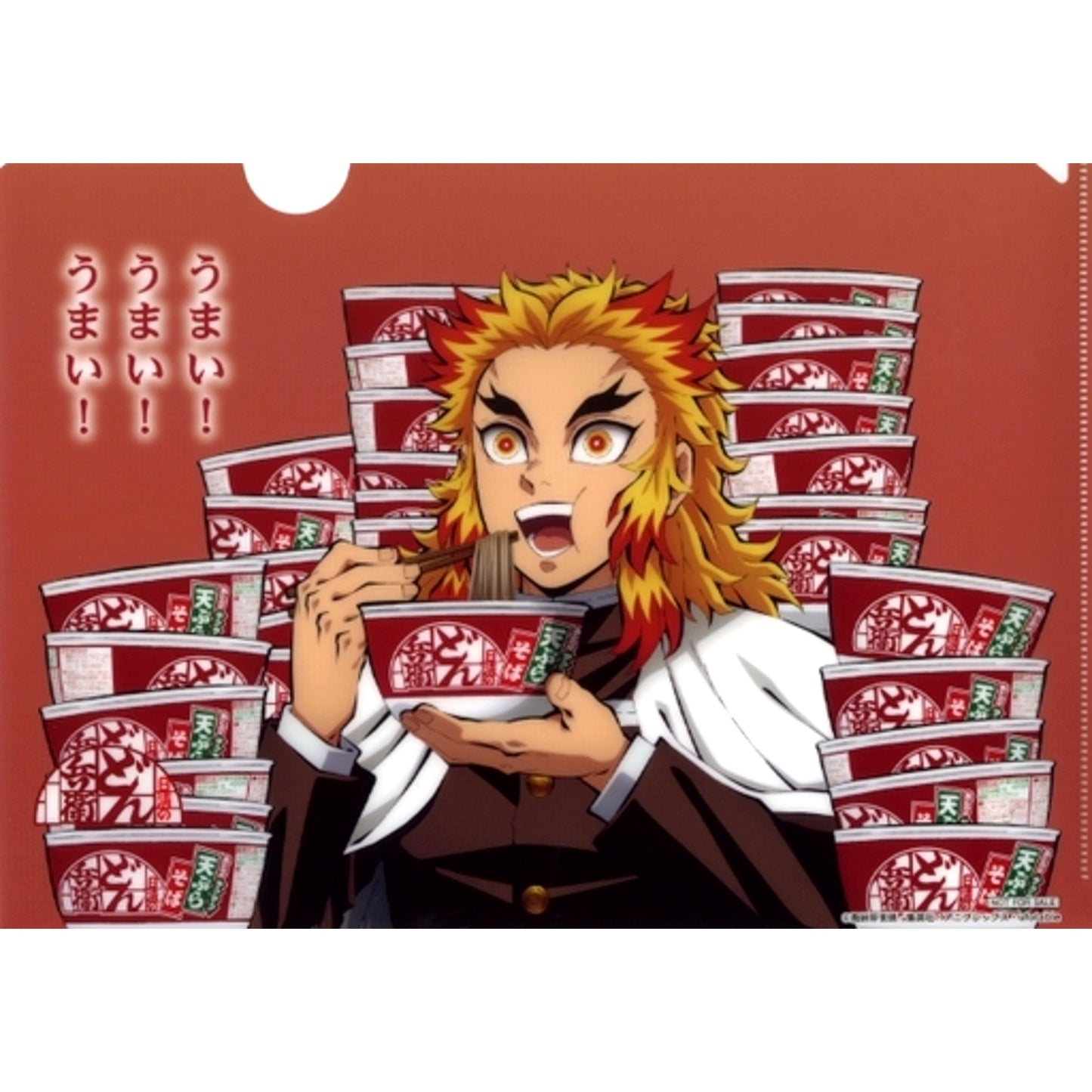 Kyojuro Rengoku Original A4 Clear File Demon Slayer: Kimetsu no Yaiba x Donbei x U.F.O. Illustration Goods Present Campaign B Prize [USED]