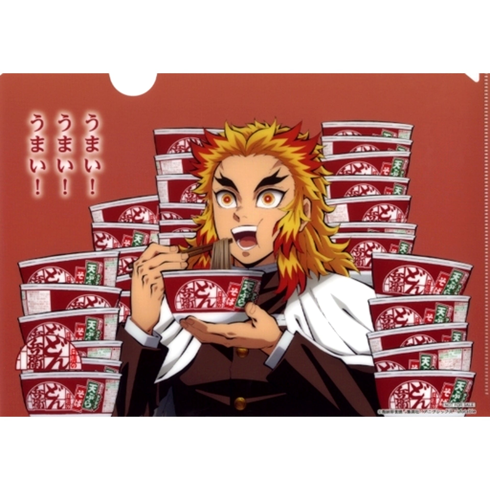 Kyojuro Rengoku Original A4 Clear File Demon Slayer: Kimetsu no Yaiba x Donbei x U.F.O. Illustration Goods Present Campaign B Prize [USED]