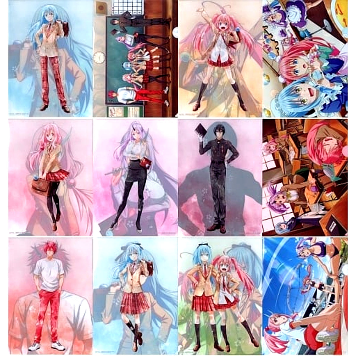 That Time I Got Reincarnated as a Slime Rimuru & Others All 6 Types Set Ichiban Kuji Shiritsu Tempest Gakuen II A4 File Folder Set Prize F [USED]