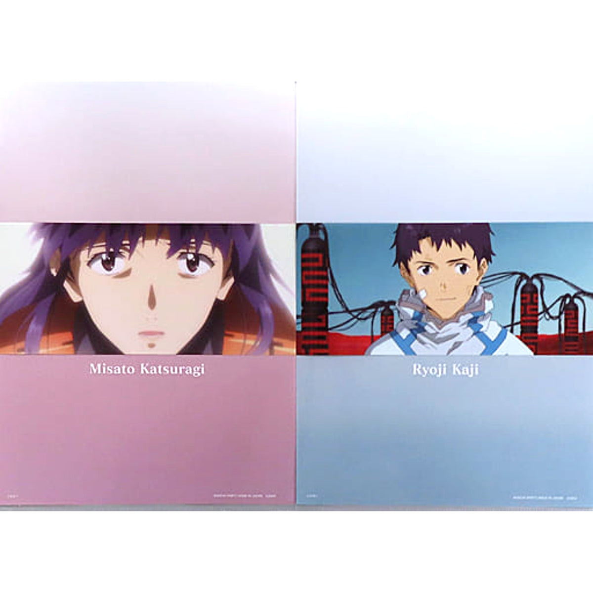 Evangelion Katsuragi Misato Ryoji Kaji Boy Ichiban Kuji Eva Unit-01, Roar! A4 File Folder Set Prize H [USED]