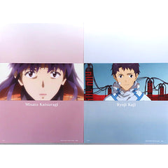Evangelion Katsuragi Misato Ryoji Kaji Boy Ichiban Kuji Eva Unit-01, Roar! A4 File Folder Set Prize H [USED]