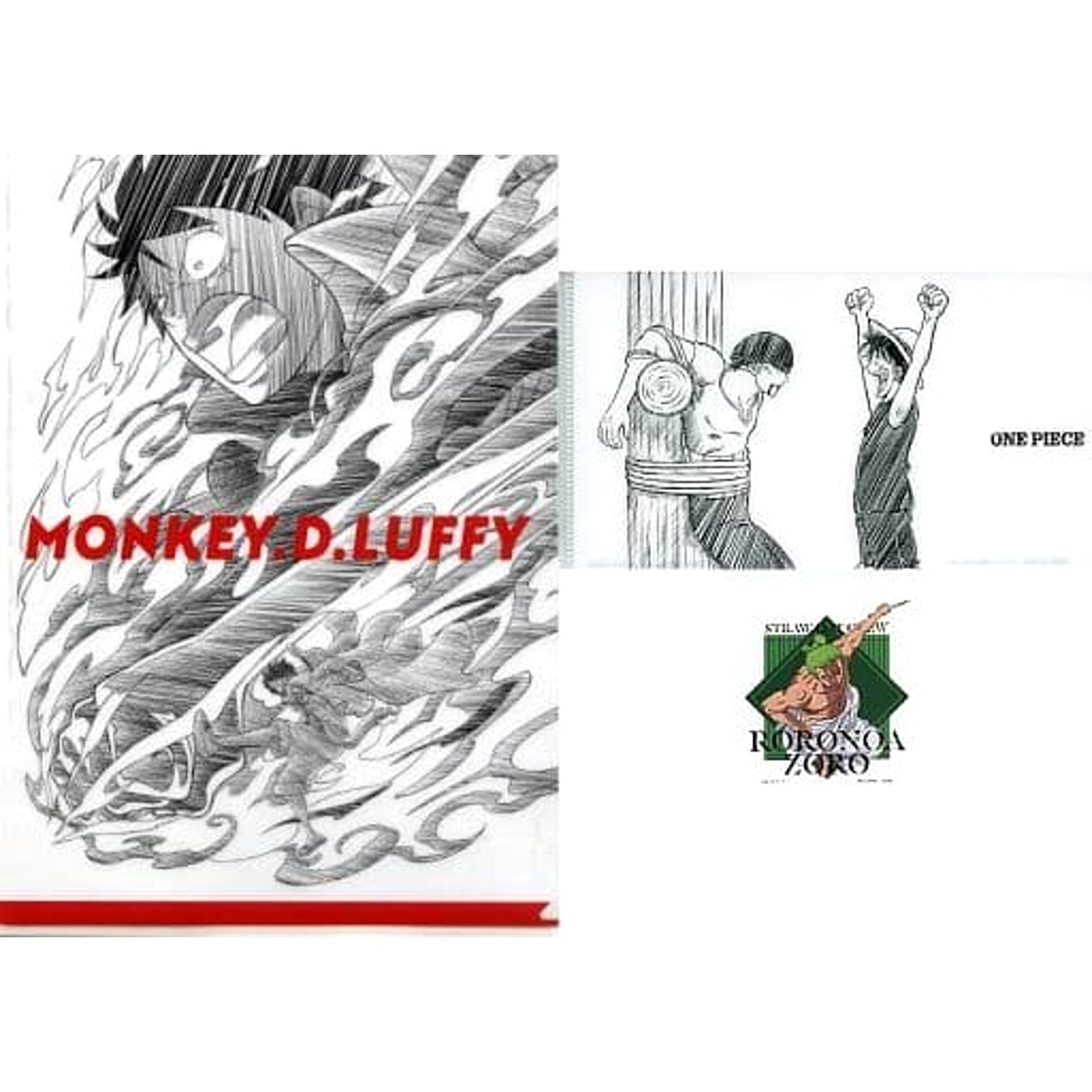 One Piece Monkey D. Luffy Roronoa Zoro Ichiban Kuji Nanko Furaku no Futokoro Gatana A4 Clear File, Sticker & Mask Case Prize H [USED]