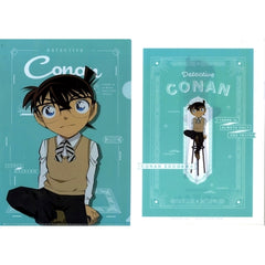 Conan Edogawa L Prize A4 Clear File Set of 2 Sega Lucky Kuji Detective Conan Trad style collection [USED]