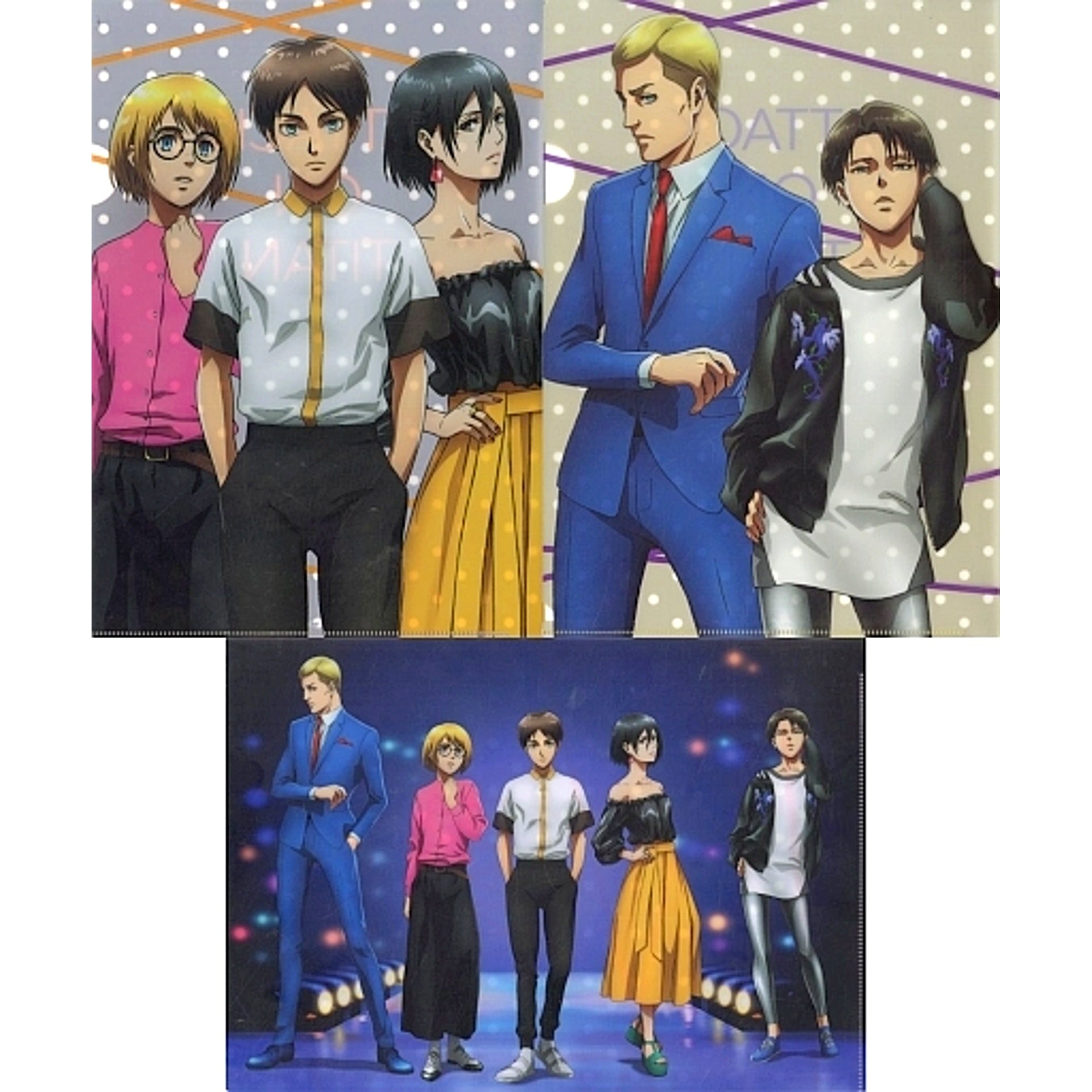 Group A4 Clear File Set Attack on Titan Tokyo Girls Collection 2017 Spring Summer Goods [USED]