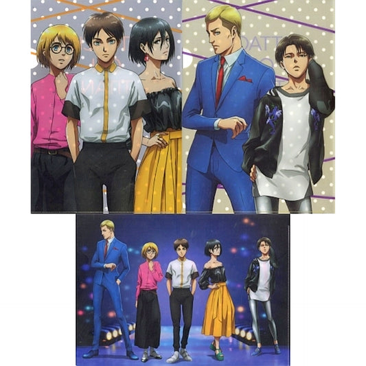 Group A4 Clear File Set Attack on Titan Tokyo Girls Collection 2017 Spring Summer Goods [USED]