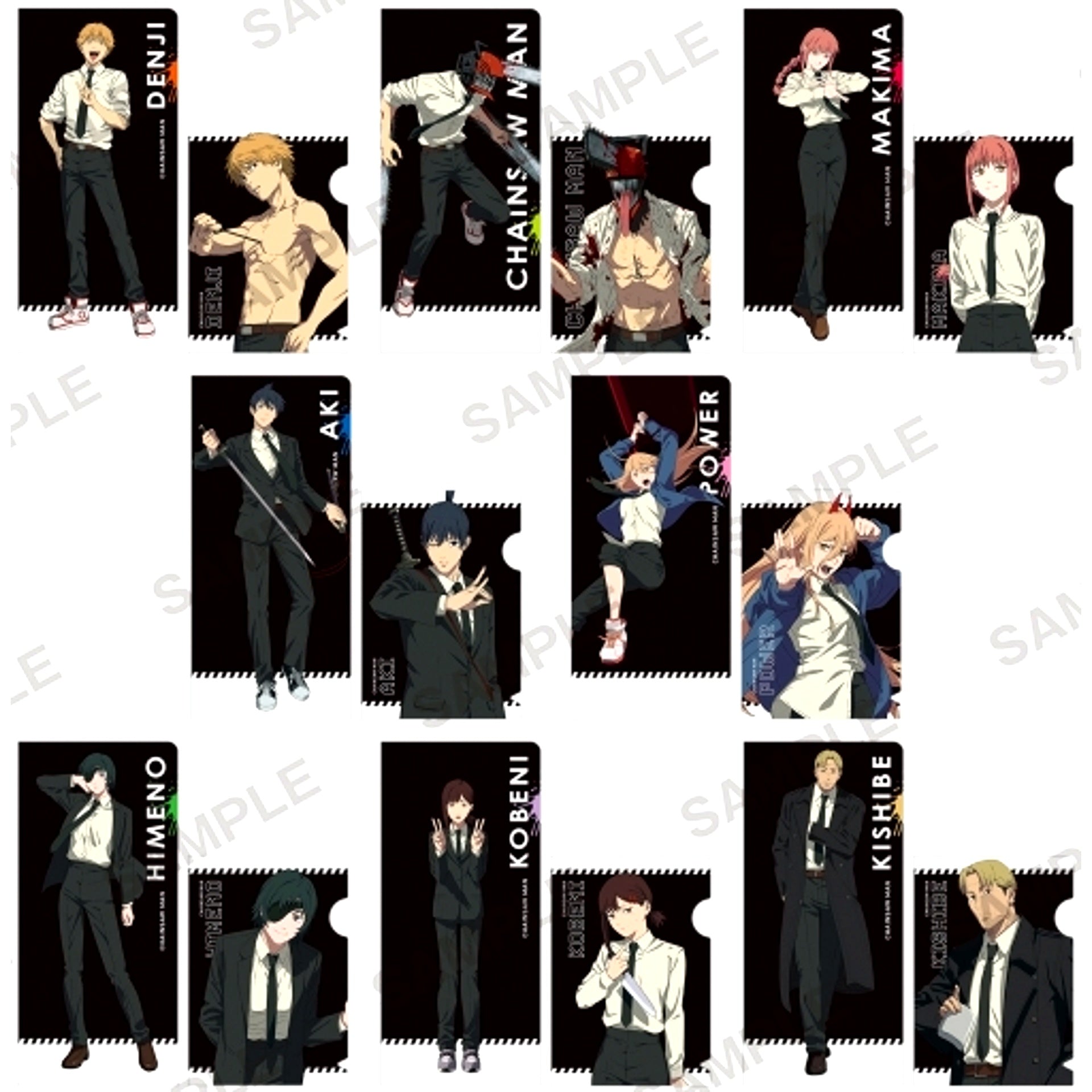 Set of 8 Chainsaw Man Mini File Collection [USED]