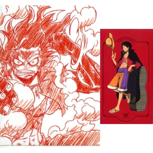 One Piece Monkey D. Luffy Ichiban Kuji Ryoyoku Kessen A4 Clear File & Sticker Prize G [USED]