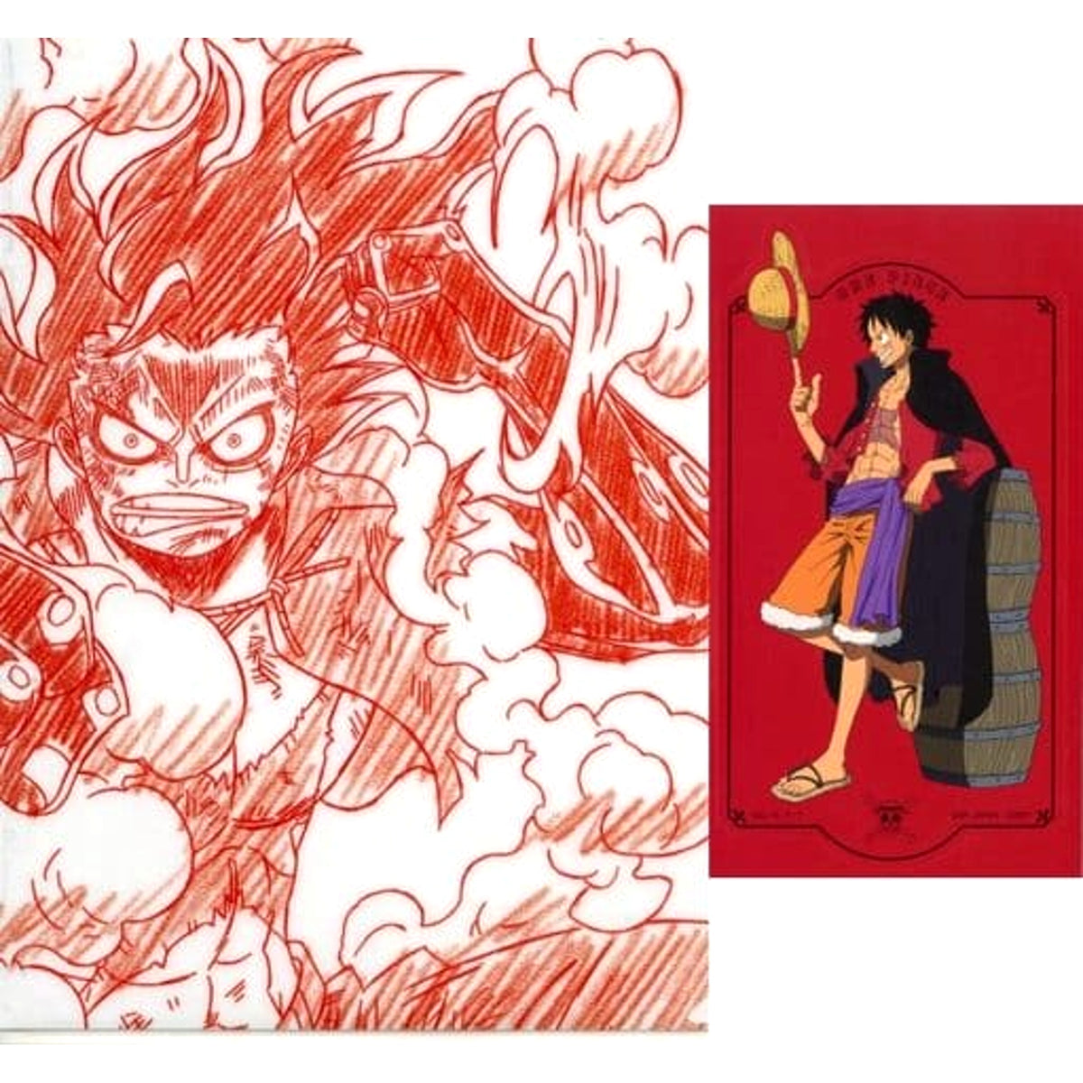 One Piece Monkey D. Luffy Ichiban Kuji Ryoyoku Kessen A4 Clear File & Sticker Prize G [USED]