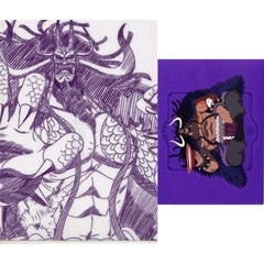 One Piece Kaido Ichiban Kuji Ryoyoku Kessen A4 Clear File & Sticker Prize G [USED]